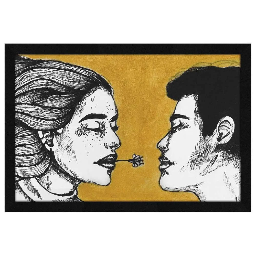 ArtX Paper Pen Art In Love Framed Wall Art Painting Multicolor Abstract Set of 1