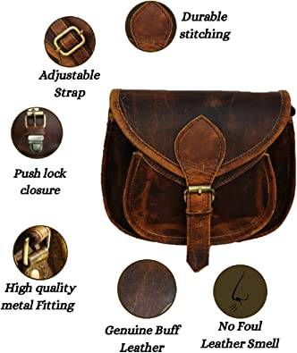 Craftshades – 7.9 Inch Buffalo Leather Sling Bag for Girls and Boys