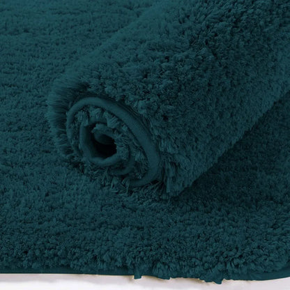Luxe Home International Microfiber Anti-Skid Water Absorbent/Soaking Washable Rectangular Mat Colour Teal