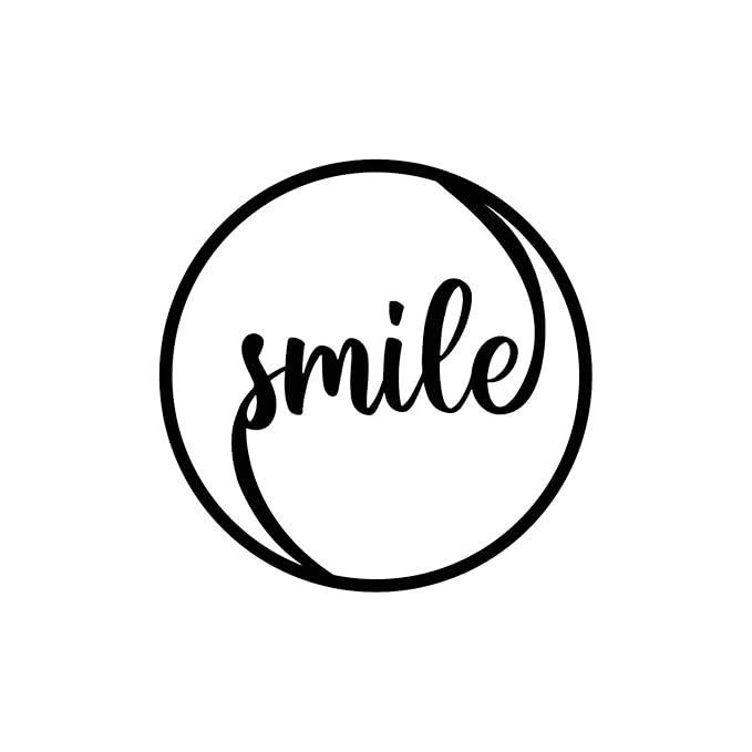 Ecraftindia Smile Black Engineered Wood Cutout Wall Art Decor | Happy, Positive, Cheerful Wall Decor Item