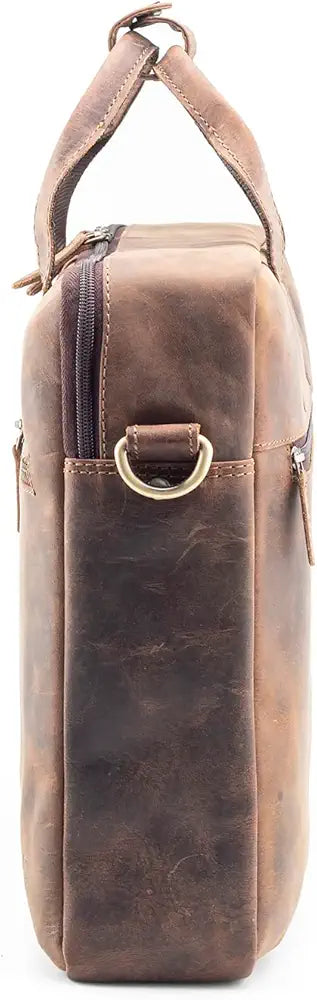 Goatter Genuine Leather 16" Inch Laptop Messenger Bag/Office Bag For Men