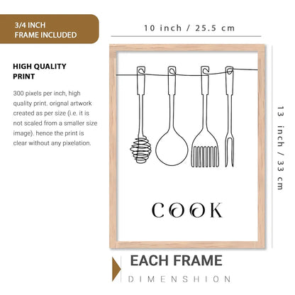 Kotart Restaurant Theme Digital Painting for Kitchen Restaurant Cafe Wall Decoration B