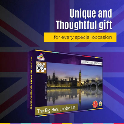 Playhills Big Ben, London  Global Architecture Wooden Jigsaw Puzzle for Children and Adults 8+ Years| Focus, Mind Relaxation Puzzles Family and Activity Games