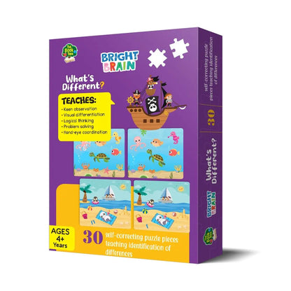Bright Brain Match The Difference Puzzle – 30 Self-Correcting Sets for Preschoolers | Visual Matching Game for Kids Age 4+ | Fun Learning Toy by Majestic Book Club
