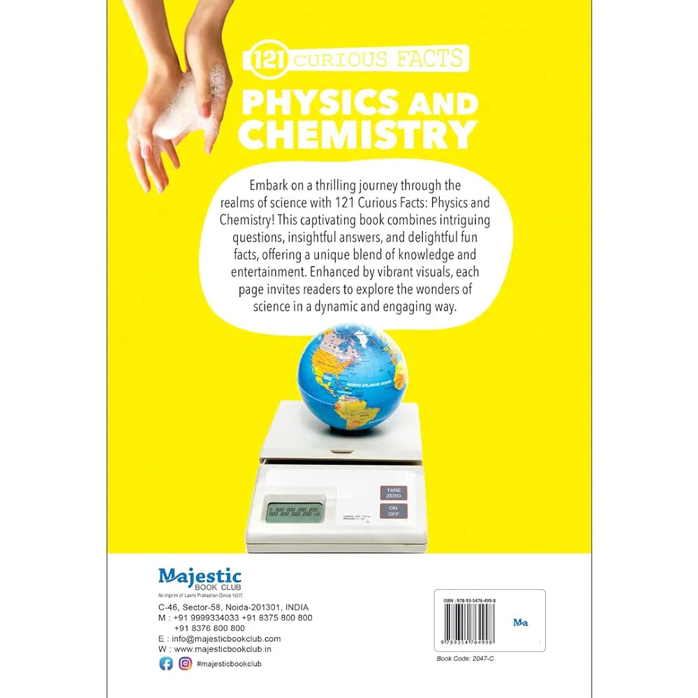 121 Physics and Chemistry Facts Book for Kids Ages 8+ | Educational Paperback with Colourful Images & Bold Text | 121 Curious Facts for All Ages by Majestic Book Club