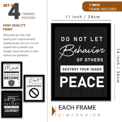 Kotart Dont Create Limitation Framed Posters Motivational Quotes Wall Frame