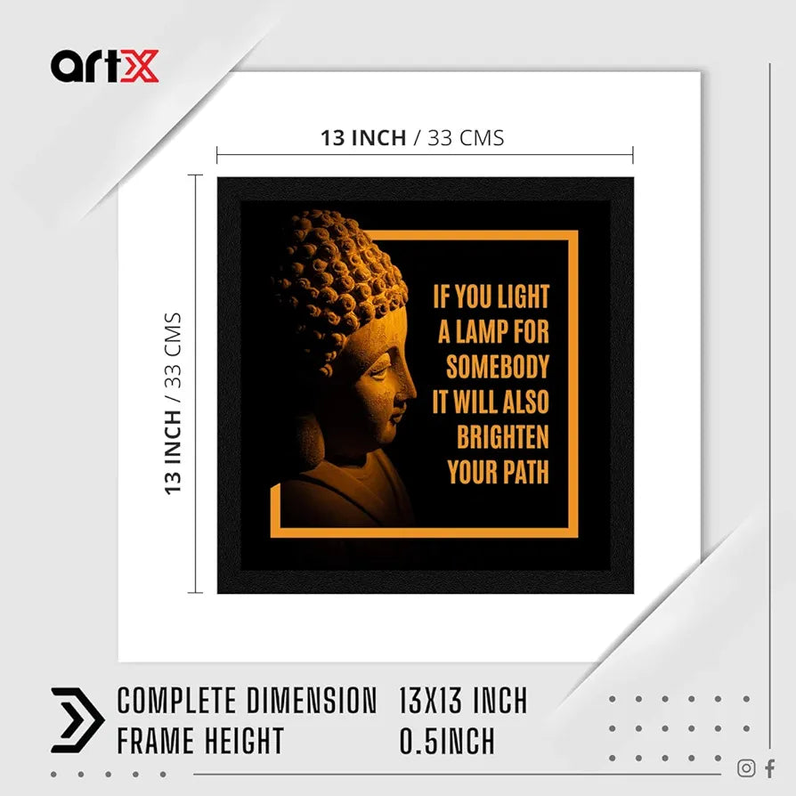 ArtX Paper Motivational Quote If you Light a Lamp Wall Art Painting