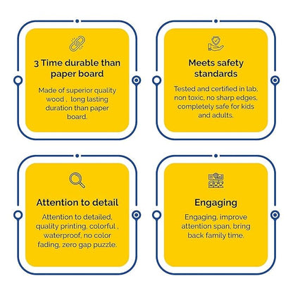 Mini Leaves 60 Piece Wooden Jigsaw Puzzle for Kids 4 to 6 Years | Jungle Birds Jigsaw Puzzle | Safe & Durable Educational Toys