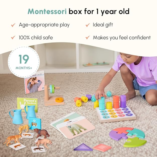 Curious Cub Montessori Learning Wooden Toys Box 9 | Brain Development Problem/puzzle Solving | Hand-eye Coordination