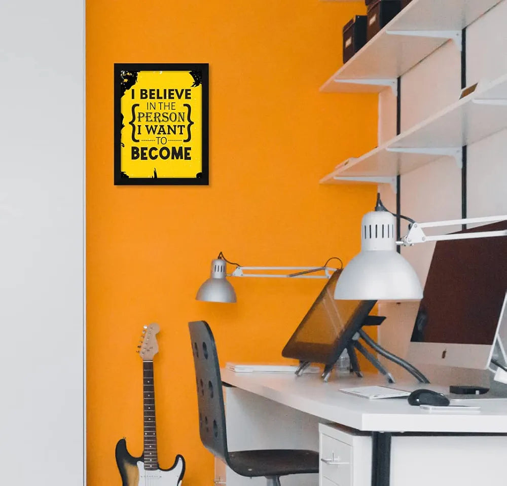 ArtX Paper Motivational Quotes Believe Wall Frame Art Painting