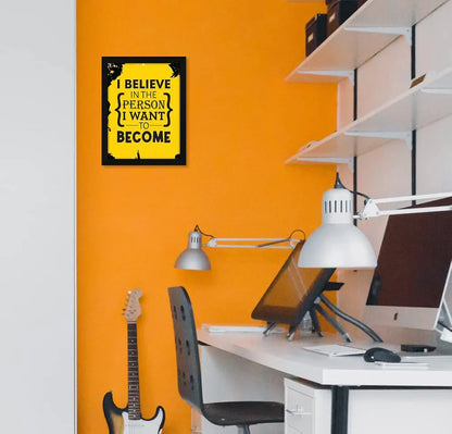 ArtX Paper Motivational Quotes Believe Wall Frame Art Painting