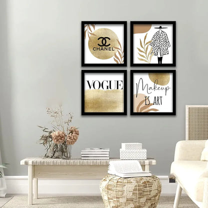 Kotart Wood Parlor Theme Frames For Salon Studio Wall Decor Set Of 4