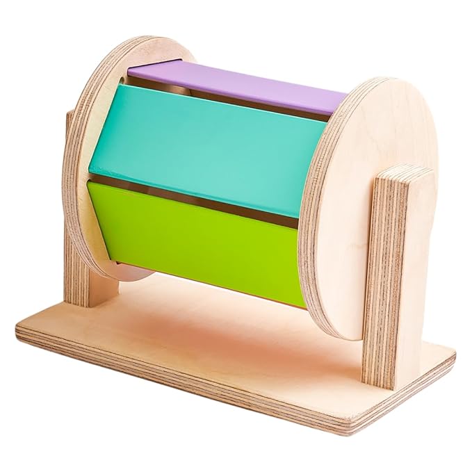 Curious Cub Montessori Spinning Drum Toy for Babies | Develops Fine Motor Skills | Educational Toy for Early Development
