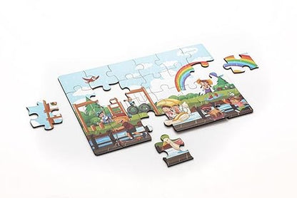 Zudo Toys The Jigsaw Puzzle Factory Four Seasons Puzzle Game 4-in-1 Pack for Adults and Kids