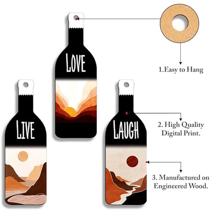 Sehaz Artworks Decorative Items for Home Wall Decoration Items for Living Room Live Love Laugh
