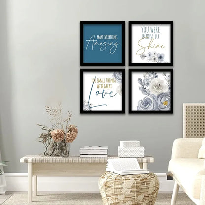 Kotart Make Everything Amazing Quotes Frames for Wall Decor Set of 4