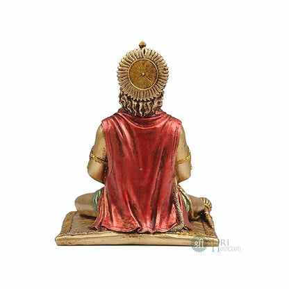 Indicast 8" Inch Cold Cast Resin Hanuman Ji Showpiece Antique Decor Bajrangbali Statue Idols