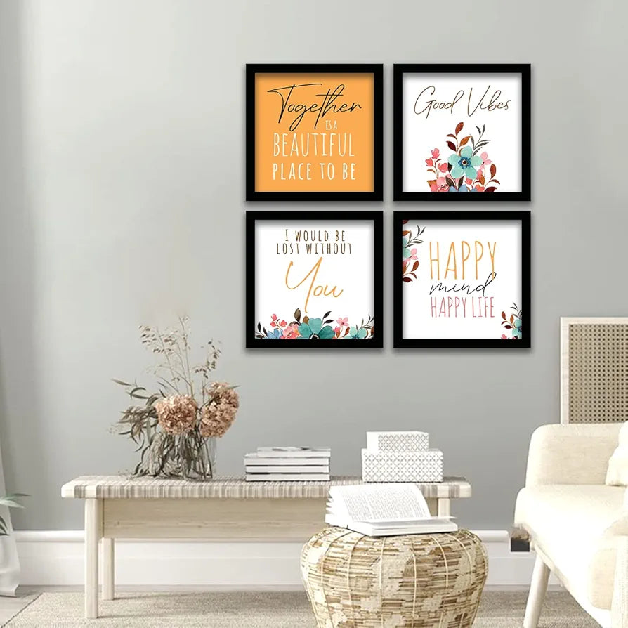 Kotart Together is Quotes Frames for Wall Decor Motivational Wall  Set of 4