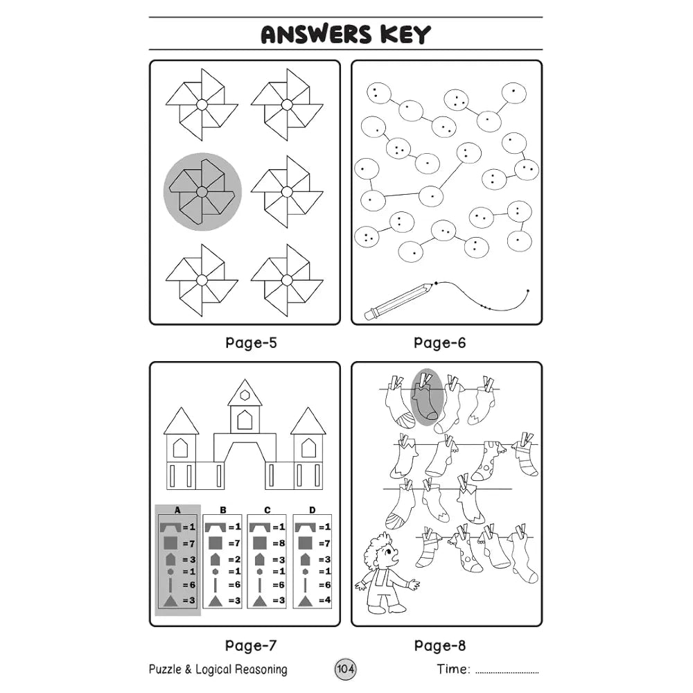 Puzzle & Logical Reasoning for Kids  - Ultimate Brain Games: 120+ Puzzles to Develop Critical Thinking and Logical Reasoning in children - | The Book Tree Books