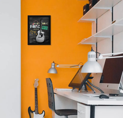 ArtX Paper Motivational Quotes Make Some Noise Wall Frame Art Painting