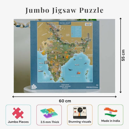 NESTA TOYS - Floor Puzzle & Game - India Map, Jigsaw & Toddler Puzzles, Educational Toy, Gifts for Boys & Girls Ages 3, 4, 5, 6, 7 | Geography for Kids 