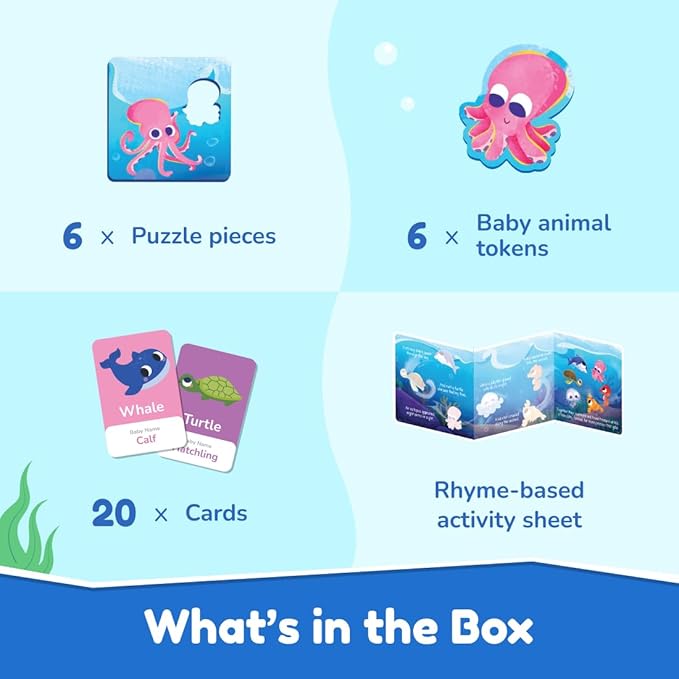 Bloomingo Puzzle Kit for Kids | Mommy and Me | A Happy Farm Family | Under the Sea