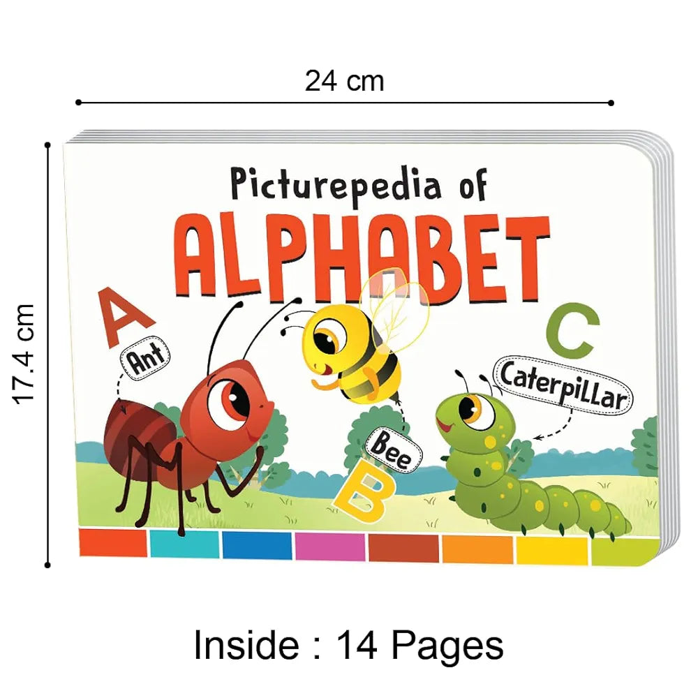 The Book Tree Picturepedia of Alphabet I Board Book for Kids Age 2+ I Bright & Colourful Pictures I Easy-to-Read Word Labels I Builds Vocabulary I Early Learning Picture Books for Children by Majestic Book Club