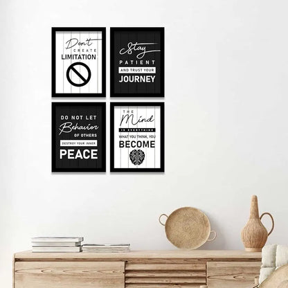 Kotart Dont Create Limitation Framed Posters Motivational Quotes Wall Frame