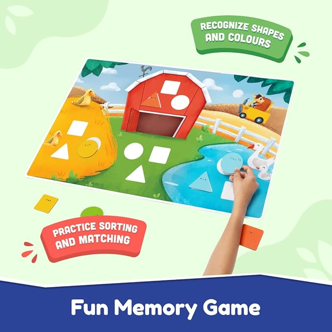 Bloomingo Learning Kit | Shapes and Colours on My Farm | Activity Sheet & Progress Tracker