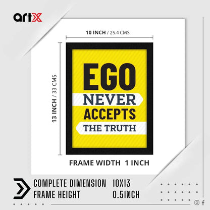 ArtX Paper Motivational Quotes Ego Wall Frame Art Painting