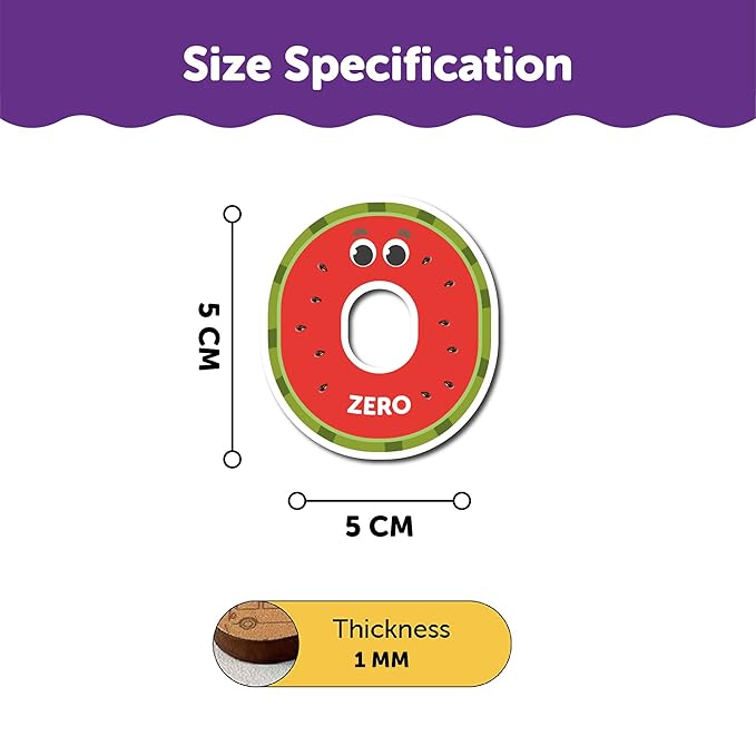 Mini Leaves Magnetic Fridge Magnets Colorful Shape Learning Toy Set for 3 4 5 Year Old Toddler Kids | Numbers