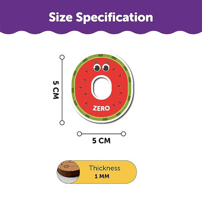 Mini Leaves Magnetic Fridge Magnets Colorful Shape Learning Toy Set for 3 4 5 Year Old Toddler Kids | Numbers