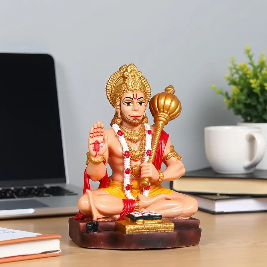 Unovate Lord Hanuman Idol for Car Dashboard - HumanBody Colour
