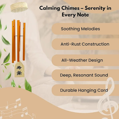 Plus Value 5 Pipe Wind Chimes for Balcony Feng Shui Metal Hanging Bells Big Size