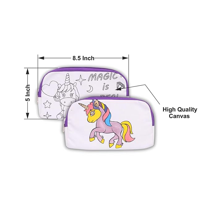 Hobby India Diy Pre-designed Canvas Pouch Painting Kit | Perfect for Kids & Adults