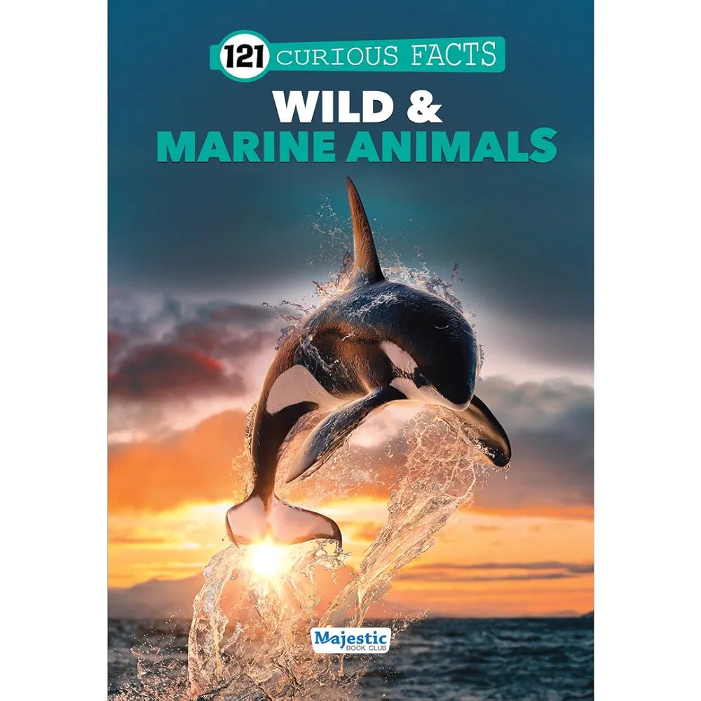 121 Wild & Marine Animals Facts Book for Kids Ages 8+ | Educational Paperback with Colourful Images & Bold Text | 121 Curious Facts for All Ages by Majestic Book Club