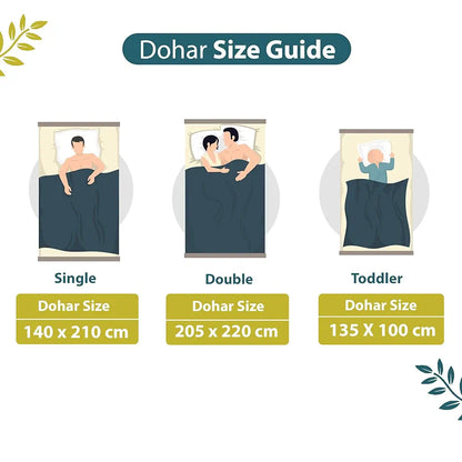Divine Casa 120 GSM Microfiber Double Dohar Soft & Lightweight Throw Blanket Geometric Maze Pattern Colour Teal Green & White