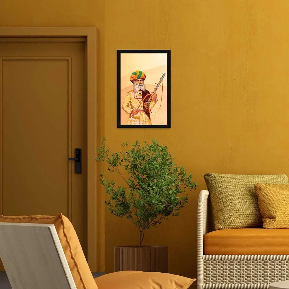 ArtX Paper Village Man AXI00275-VIL Framed Wall Art Painting