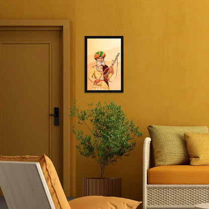 ArtX Paper Village Man AXI00275-VIL Framed Wall Art Painting