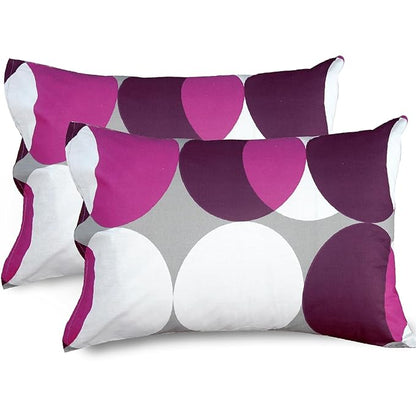 Huesland by Ahmedabad Cotton 144 TC King Size Bedsheet Cotton with 2 Pillow Covers | Bubble Drop | Mahogany & Grey