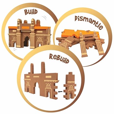Imagimake Mapology Monuments of India Charminar & Qutab Minar Construction Set Educational Toy