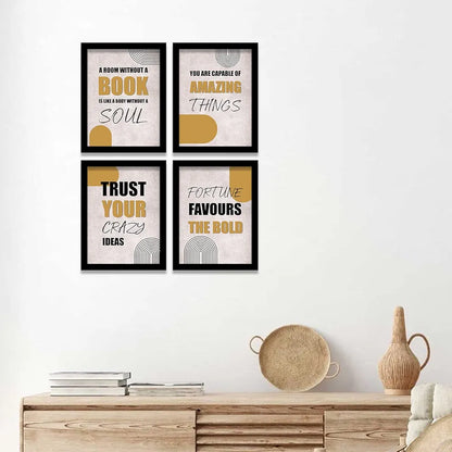 Kotart A Room Without a Book Motivational Quotes Wall Posters with Frame