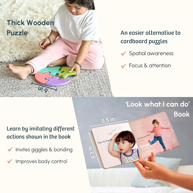 Curious Cub Montessori Learning Wooden Toys Box 9 | Brain Development Problem/puzzle Solving | Hand-eye Coordination