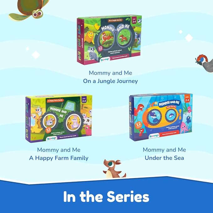 Bloomingo Puzzle Kit for Kids | Mommy and Me | A Happy Farm Family | Under the Sea