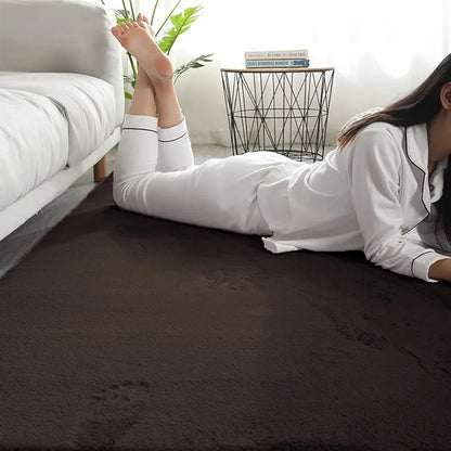 Luxe Home International Ruffle Floor Rug 3 X 5 FtColour Chocolate