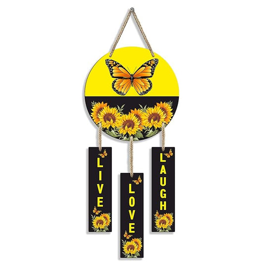 Sehaz Artworks Home Decor Items for Living Room Wooden Wall Hangings for Home Live Love Laugh