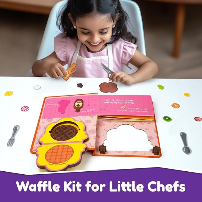 Bloomingo Pretend Play Kit Who Wants Waffles | Waffle Making Set for Kids