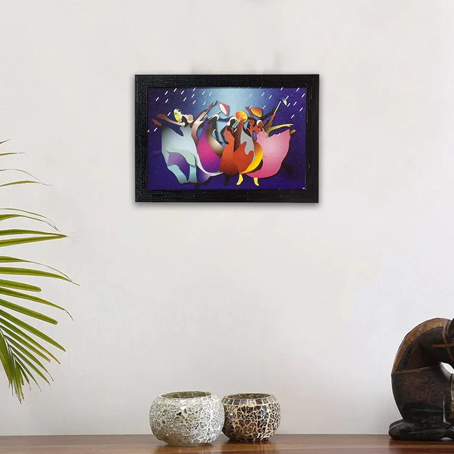 Lifehaxtore Wooden Framed Modern Art Rain Painting Zen Modern Art - Model 1