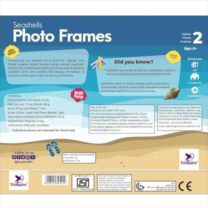 TOYKRAFTT Art N Craft Kit for Kids, Creative & DIY Toys, Kids Activity for Age of 8+ Year - Photoframes