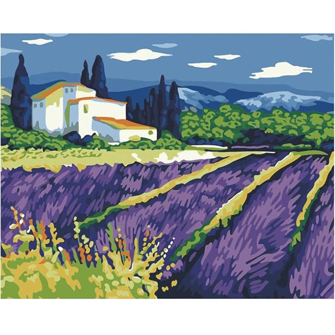Craftmate Diy Paint By Numbers Rolled Canvas Art And Craft Kit For Adults And Kids Mountains 20 Inch X 16 Inch